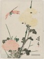 Chrysanthemen und Libelle Keisai Eisen Ukiyoye